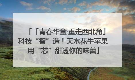 「青春华章·重走西北角」科技“智”造！天水花牛苹果用“芯”甜透你的味蕾