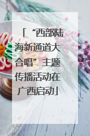 “西部陆海新通道大合唱”主题传播活动在广西启动