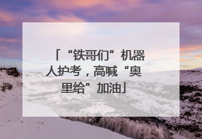 “铁哥们”机器人护考，高喊“奥里给”加油