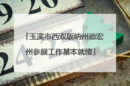 玉溪市西双版纳州德宏州参展工作基本就绪