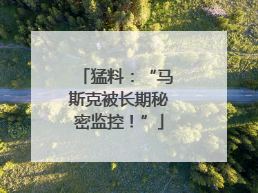 猛料：“马斯克被长期秘密监控！”