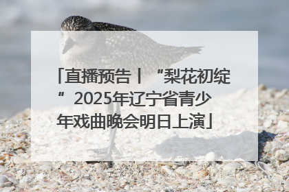 直播预告丨“梨花初绽”2025年辽宁省青少年戏曲晚会明日上演
