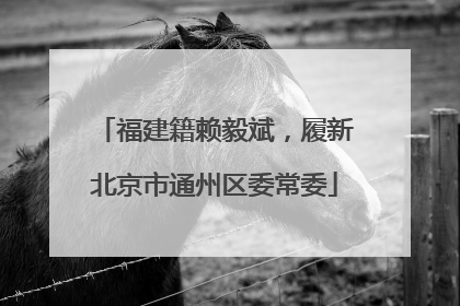 福建籍赖毅斌，履新北京市通州区委常委