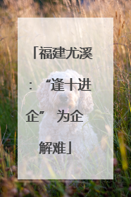 福建尤溪：“逢十进企” 为企解难
