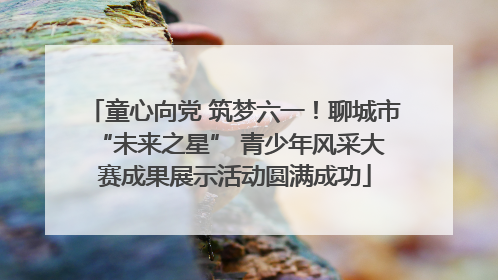 童心向党 筑梦六一！聊城市 “未来之星” 青少年风采大赛成果展示活动圆满成功