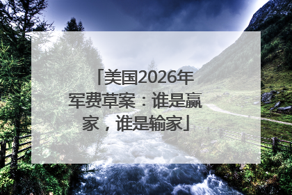 美国2026年军费草案：谁是赢家，谁是输家