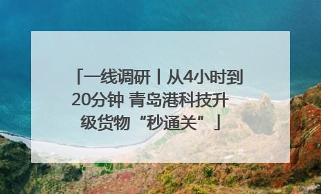 一线调研丨从4小时到20分钟 青岛港科技升级货物“秒通关”