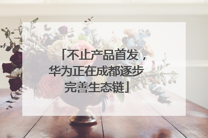 不止产品首发，华为正在成都逐步完善生态链