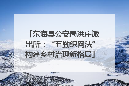 东海县公安局洪庄派出所：“五勤织网法”构建乡村治理新格局