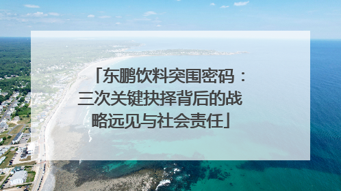 东鹏饮料突围密码：三次关键抉择背后的战略远见与社会责任