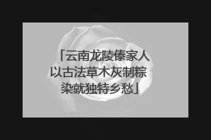 云南龙陵傣家人以古法草木灰制粽 染就独特乡愁