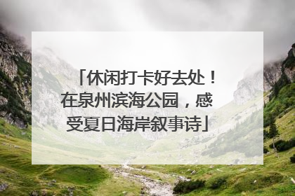 休闲打卡好去处！在泉州滨海公园，感受夏日海岸叙事诗