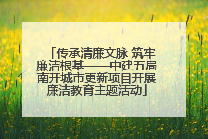 传承清廉文脉 筑牢廉洁根基——中建五局南开城市更新项目开展廉洁教育主题活动