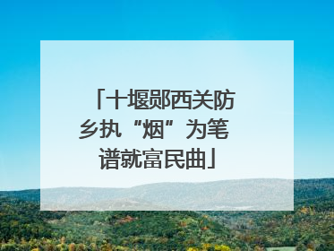 十堰郧西关防乡执“烟”为笔 谱就富民曲