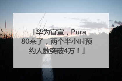 华为官宣，Pura 80来了，两个半小时预约人数突破4万！