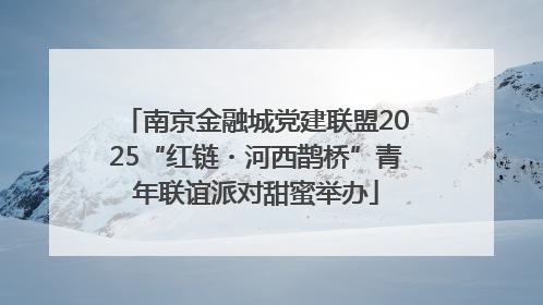 南京金融城党建联盟2025“红链・河西鹊桥”青年联谊派对甜蜜举办
