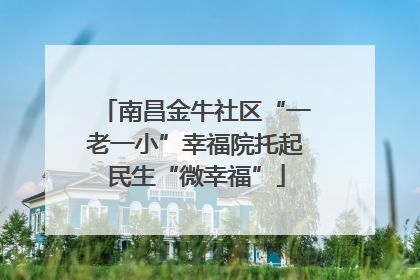 南昌金牛社区“一老一小”幸福院托起民生“微幸福”