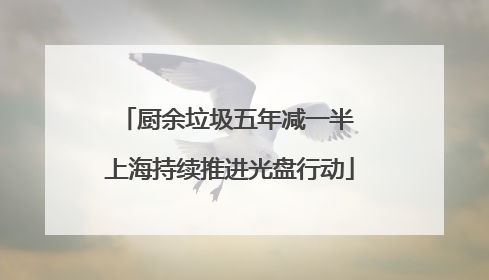 厨余垃圾五年减一半 上海持续推进光盘行动