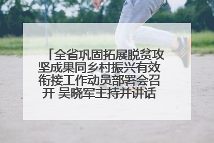 全省巩固拓展脱贫攻坚成果同乡村振兴有效衔接工作动员部署会召开 吴晓军主持并讲话 罗东川作安排部署