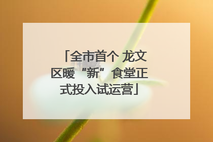 全市首个 龙文区暖“新”食堂正式投入试运营