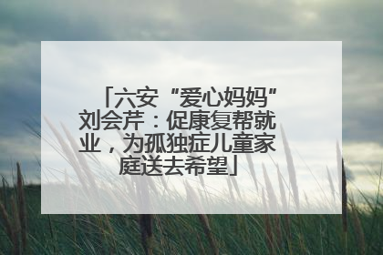 六安“爱心妈妈”刘会芹：促康复帮就业，为孤独症儿童家庭送去希望