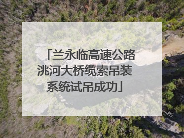 兰永临高速公路洮河大桥缆索吊装系统试吊成功