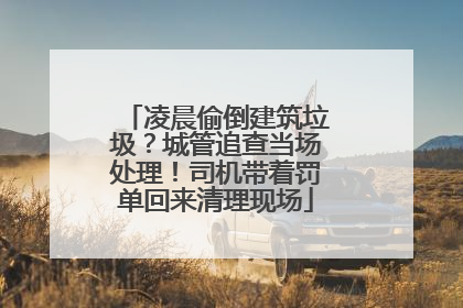 凌晨偷倒建筑垃圾？城管追查当场处理！司机带着罚单回来清理现场