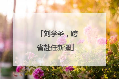 刘学圣，跨省赴任新疆