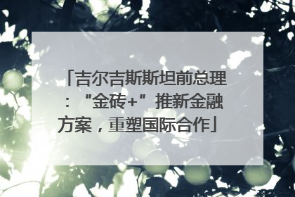 吉尔吉斯斯坦前总理：“金砖+”推新金融方案，重塑国际合作