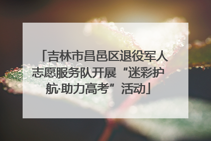吉林市昌邑区退役军人志愿服务队开展“迷彩护航·助力高考”活动
