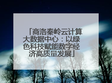 商洛秦岭云计算大数据中心：以绿色科技赋能数字经济高质量发展