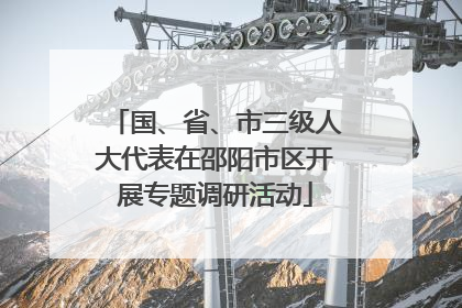 国、省、市三级人大代表在邵阳市区开展专题调研活动
