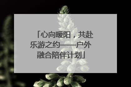 心向暖阳，共赴乐游之约——户外融合陪伴计划
