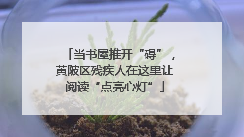 当书屋推开“碍”，黄陂区残疾人在这里让阅读“点亮心灯”