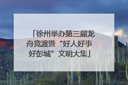 徐州举办第三届龙舟竞渡暨“好人好事好彭城”文明大集