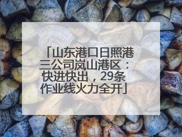 山东港口日照港三公司岚山港区：快进快出，29条作业线火力全开