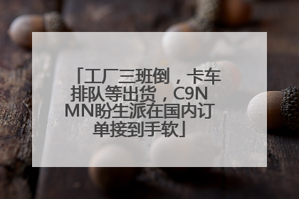 工厂三班倒，卡车排队等出货，C9NMN盼生派在国内订单接到手软