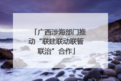 广西涉海部门推动“联建联动联管联治”合作