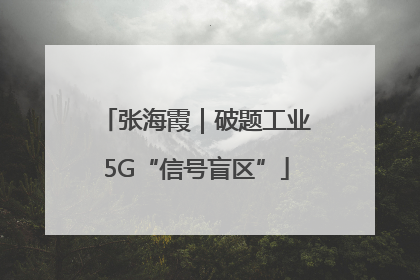 张海霞｜破题工业5G“信号盲区”