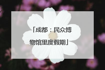 成都：民众博物馆里度假期