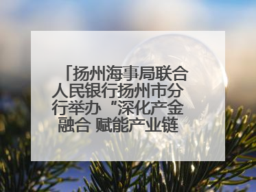 扬州海事局联合人民银行扬州市分行举办“深化产金融合 赋能产业链高质量发展”共建联学活动