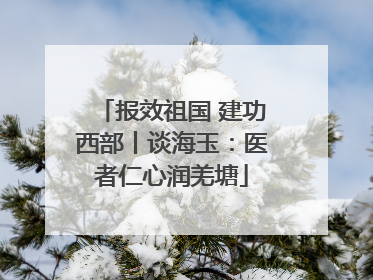 报效祖国 建功西部丨谈海玉：医者仁心润羌塘