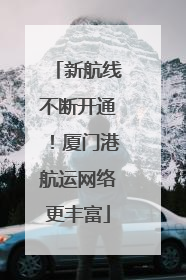 新航线不断开通！厦门港航运网络更丰富
