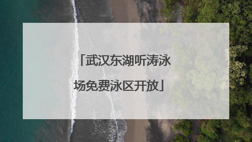 武汉东湖听涛泳场免费泳区开放