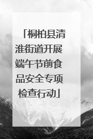 桐柏县清淮街道开展端午节前食品安全专项检查行动
