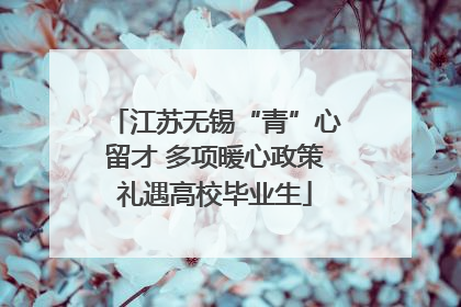 江苏无锡“青”心留才 多项暖心政策礼遇高校毕业生