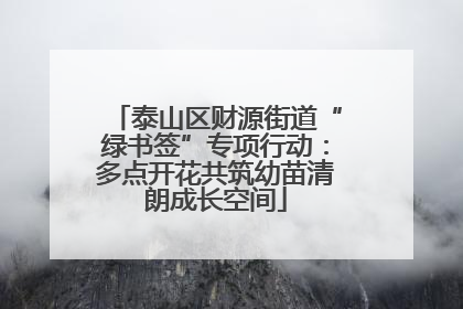 泰山区财源街道“绿书签”专项行动：多点开花共筑幼苗清朗成长空间