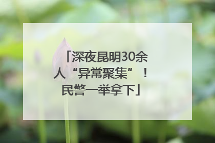 深夜昆明30余人“异常聚集”！民警一举拿下