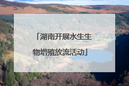 湖南开展水生生物增殖放流活动