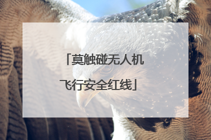 莫触碰无人机飞行安全红线